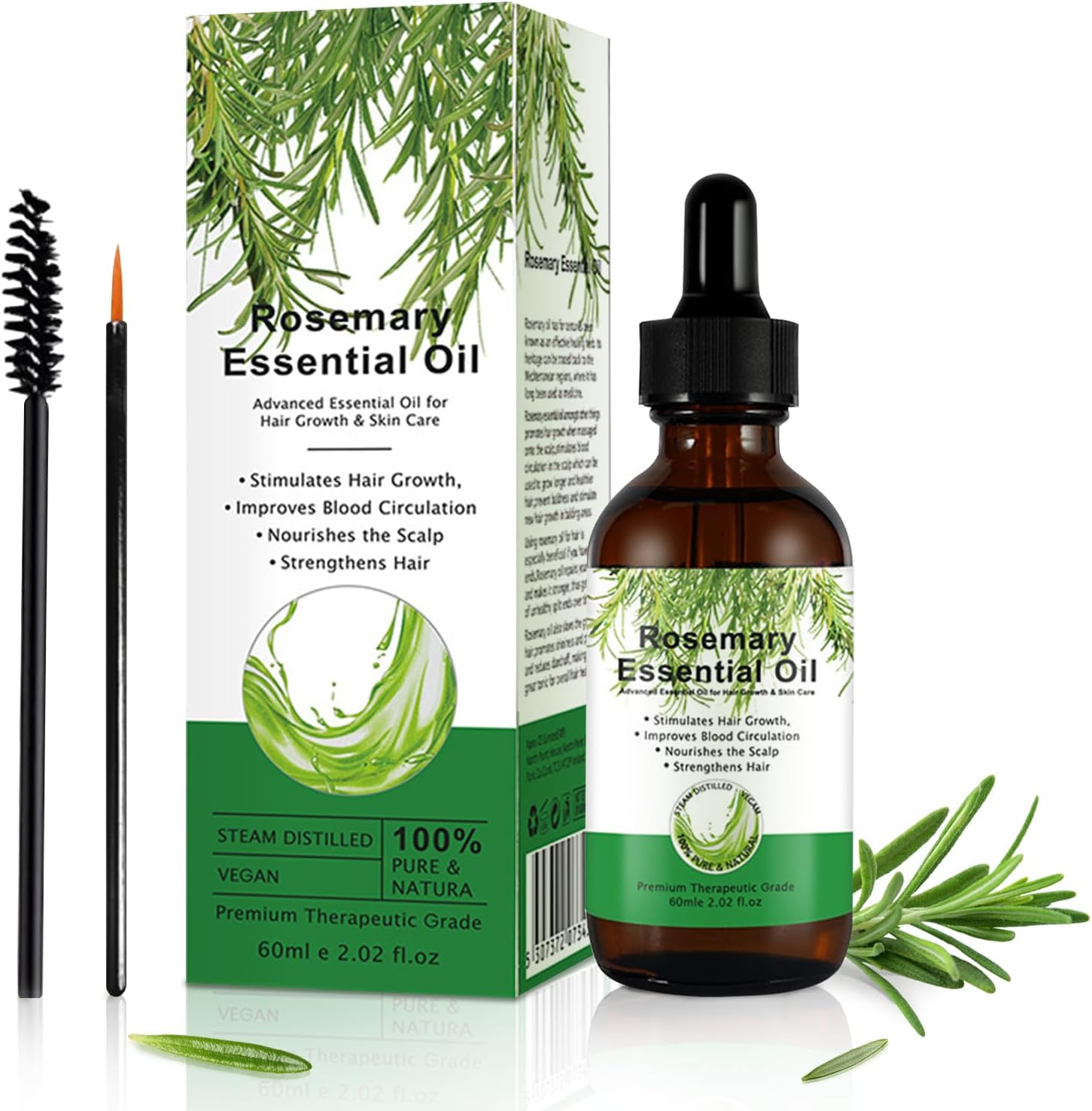 3 Pack Rosemary Essential Oil for Hair Growth - OLELON