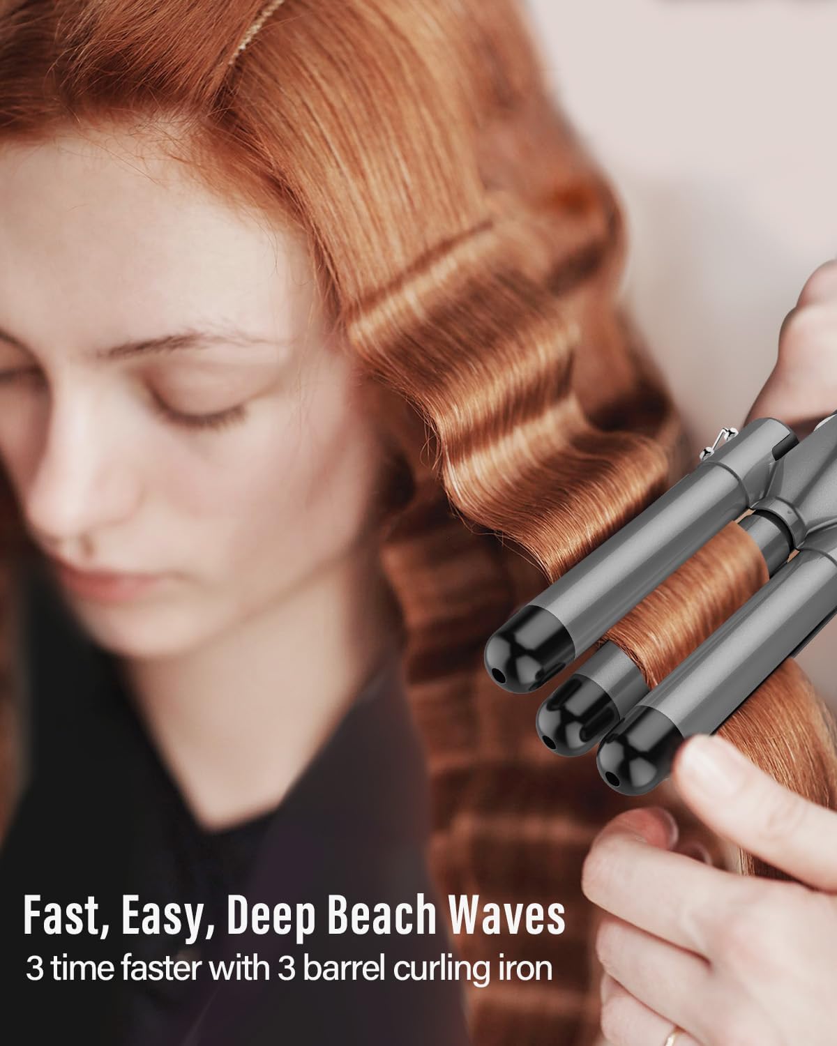 5 in 1 Waver Curling Iron Wand Set,Gray - OLELON