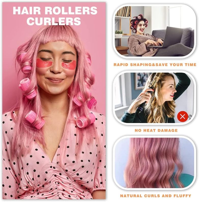 ALLBIZ Jumbo Hair Rollers Sets - OLELON