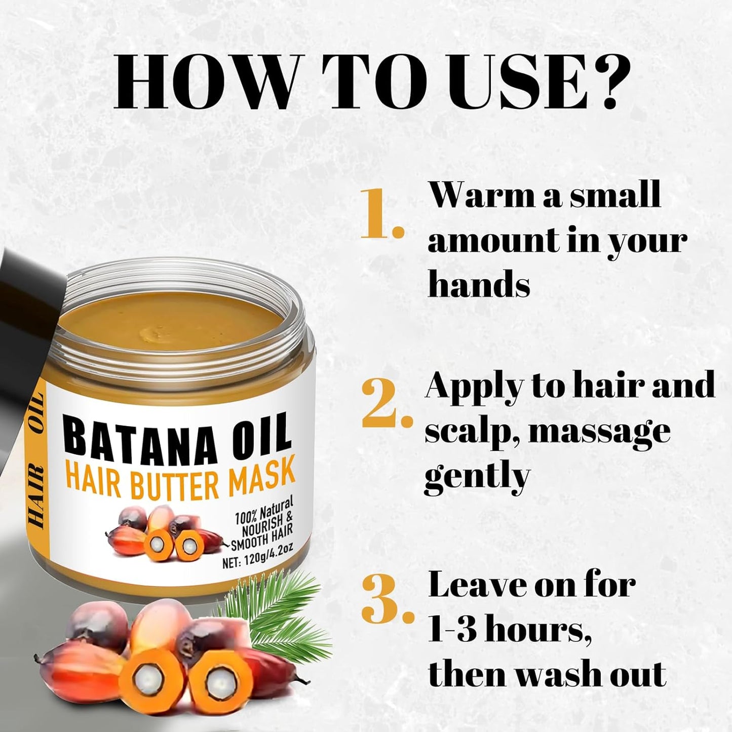 Batana Hair Mask , Nourishing Hair Care with Natural Oil from Honduras - OLELON